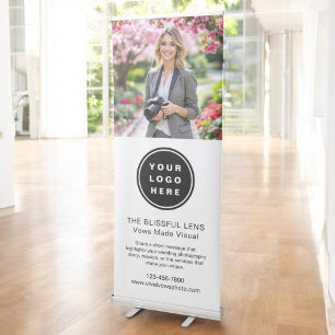 Wedding Event Photography Business Logo Photo Retractable Banner