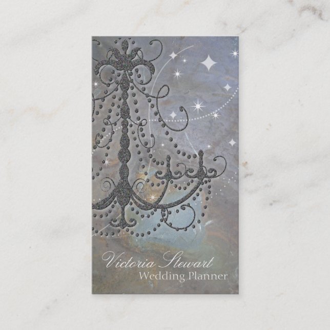 Wedding Event Planner Business Card Chandelier (Front)