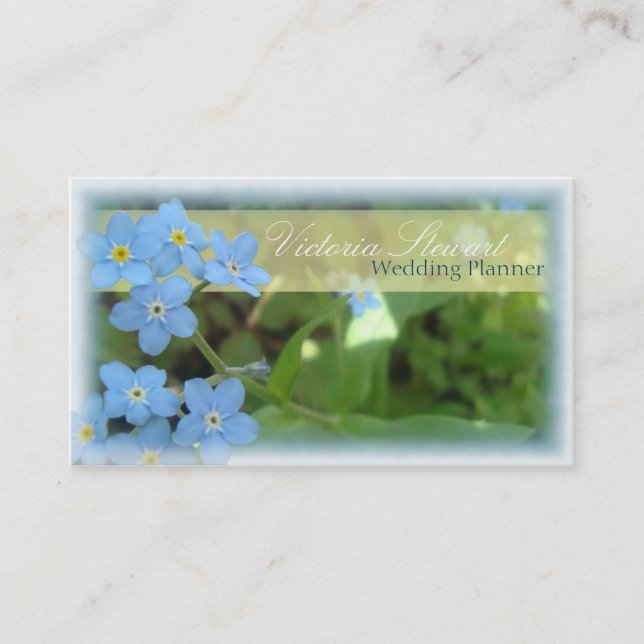 Wedding Event Planner Business Card Elegant Floral (Front)