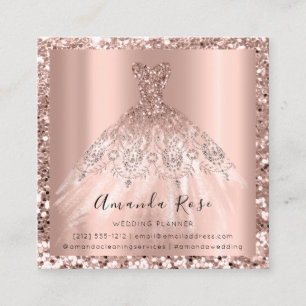 Wedding Event Planner Rose Pink Appointment Card