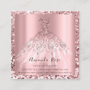 Wedding Event Planner Rose Pink Photo Logo Appointment Card