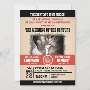 Wedding Event Poster-Style Photo Invitation