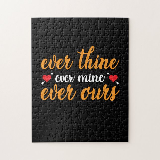 Wedding Ever Thine Ever Mine Ever Ours Jigsaw Puzzle (Vertical)