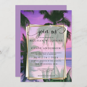 Wedding   Exotic Tropical Night Beach11a Invitation