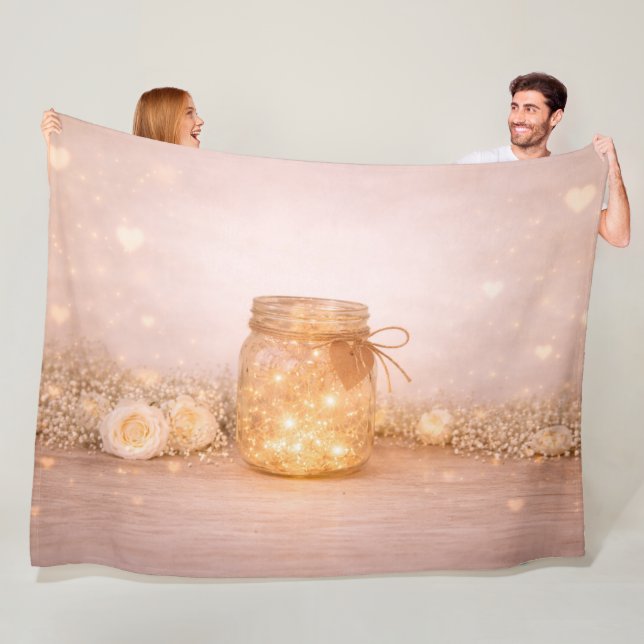 Wedding Fairy Lights Cosy Throw Blanket (In Situ)