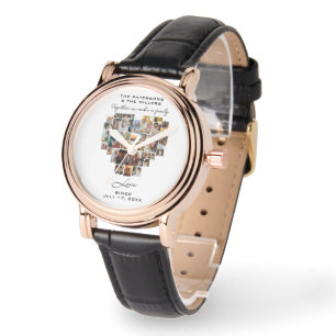 Wedding Family Anniversary Heart Photo Collage Watch