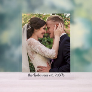 Wedding Family Established Date Personalised Photo Acrylic Sign