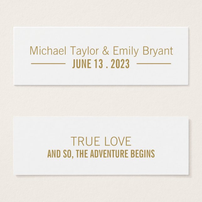 Wedding Favor Bookmark (Front & Back)
