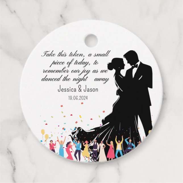 Wedding Favor Dancing  Favour Tags (Front)