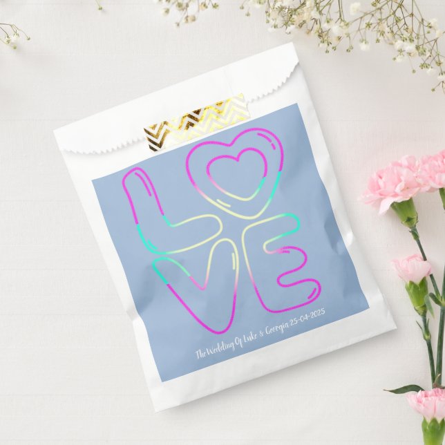 Wedding Favor love Personalised  Favour Bags (Sealed)