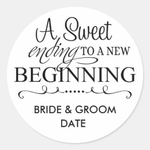 WEDDING FAVOR STICKER A Sweet Ending