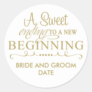 WEDDING FAVOR STICKER A Sweet Ending