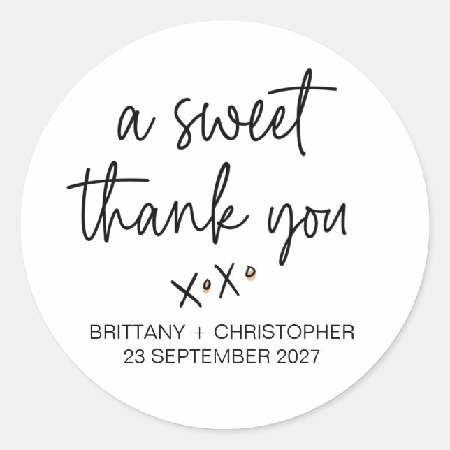 Wedding Favor Sticker Reception Favors for Guests (Front)