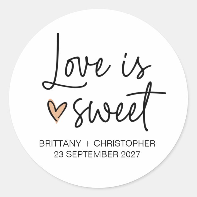 Wedding Favor Sticker Reception Favors for Guests (Front)