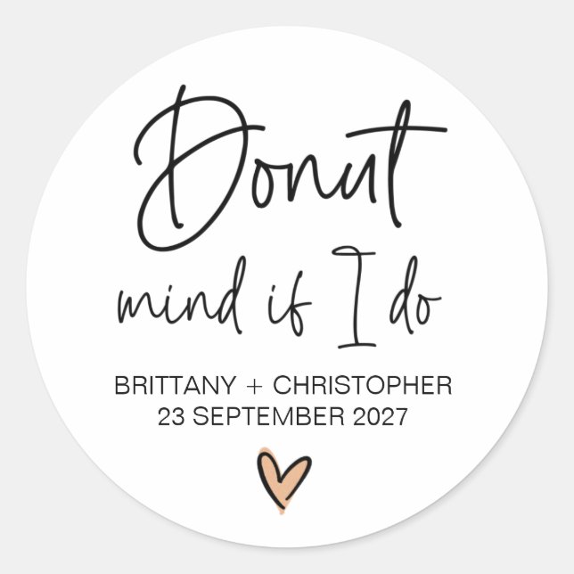 Wedding Favor Sticker Reception Favors for Guests (Front)