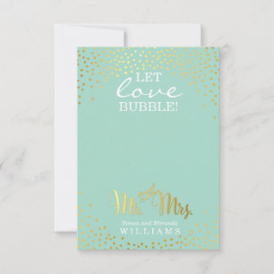 WEDDING FAVOR stylish gold spot confetti mint