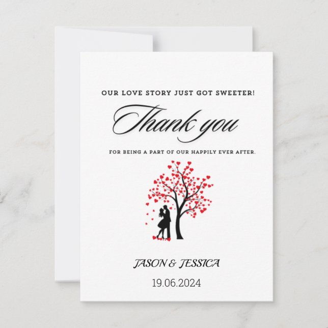 Wedding Favor  Thank You Custom Tag  (Front)