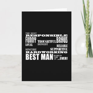 Wedding Favors Best & Greatest Best Men Qualities Thank You Card