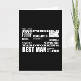 Wedding Favors Best & Greatest Best Men Qualities Thank You Card