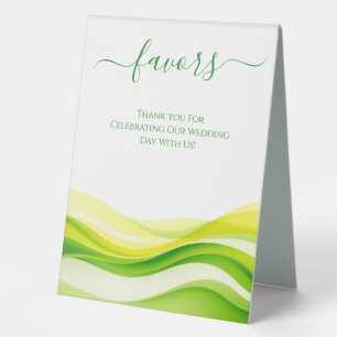 Wedding Favors Sign-Citrus Green Yellow