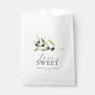 Wedding Favour Bags Love Is Sweet Olive