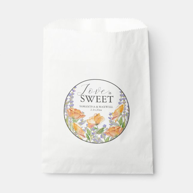 Wedding Favour Bags Wildflowers (Front)