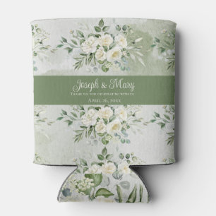 Wedding Favour Botanical Soft Romantic Golf Course Can Cooler