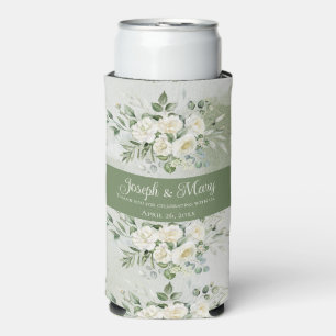 Wedding Favour Botanical Soft Romantic Golf Course Seltzer Can Cooler