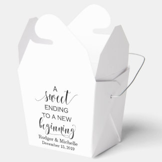 Wedding Favour Box - Sweet Ending to New Beginning