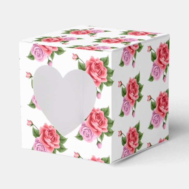 Wedding Favour Box with Heart Window (Front Side)