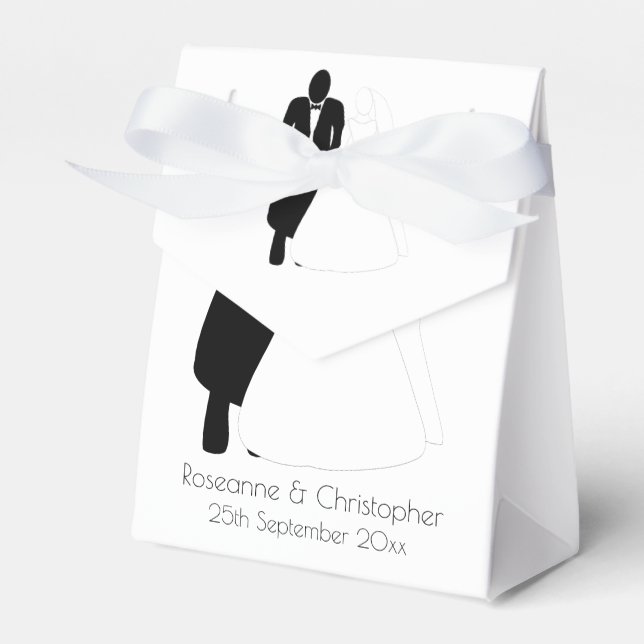 Wedding Favour Boxes Bride Groom (Front Side)