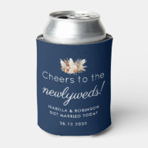 Wedding Favour Cheers to the Newlyweds Navy Blue