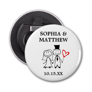 Wedding Favour Cute Cartoon Couple Bottle Opener
