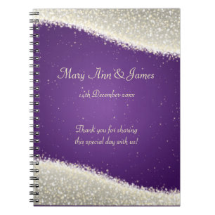 Wedding Favour Dazzling Sparkles Purple Notebook