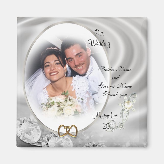 Wedding Favour diamonds photo Magnet (Front)
