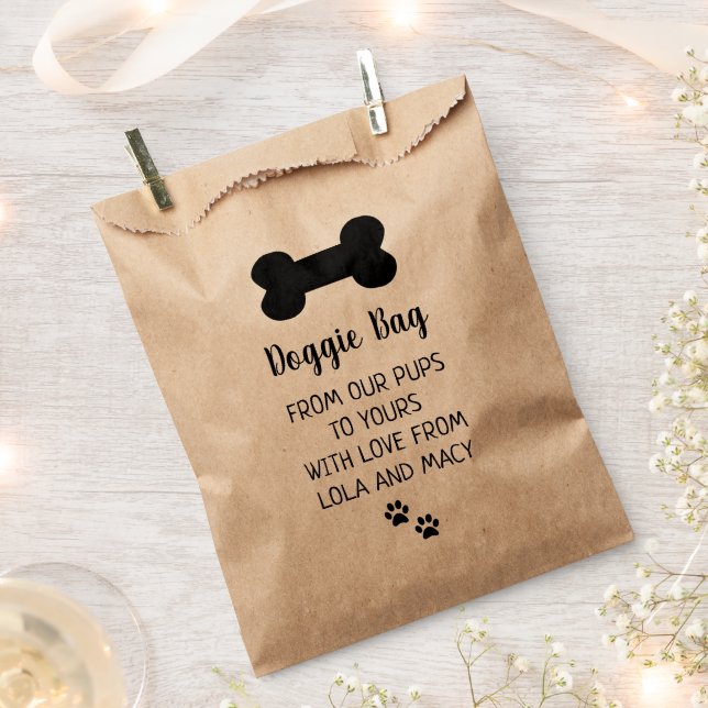 Wedding Favour Doggie Dog Treat Party Pet Adoption Favour Bags (Clipped)
