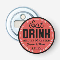 Wedding Favour - Eat, Drink and Be Married Retro
