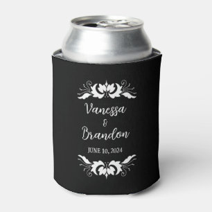Wedding favour elegant ornament custom script can cooler