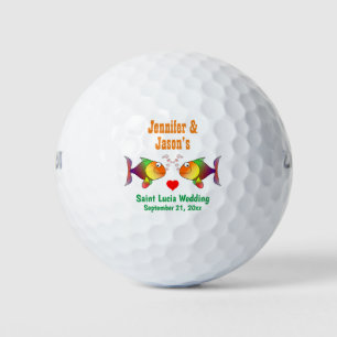 Wedding Favour Fish Beach Tropical Destination Golf Balls