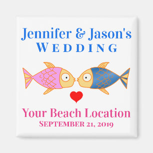 Wedding Favour Fish Beach Tropical Destination Magnet
