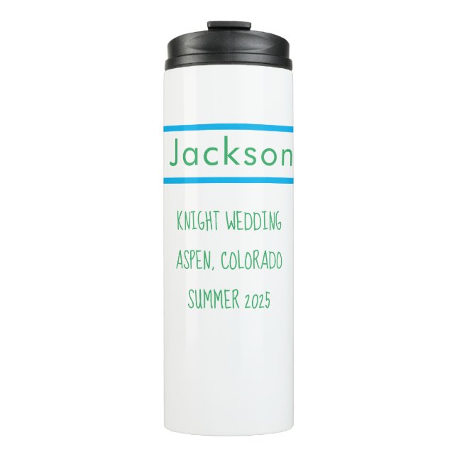 Wedding favour. Groomsman gift.  Thermal Tumbler (Front)