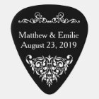 Wedding Favour Guitar Pick - Ornate Black