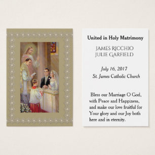 Wedding Favour Holy Card Bride Groom