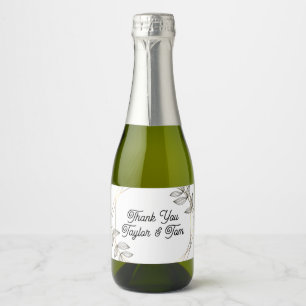 Wedding favour mini bottle labels