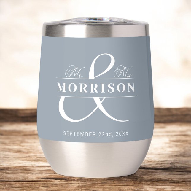 Wedding Favour Mr Mrs Dusty Blue (Creator Uploaded)