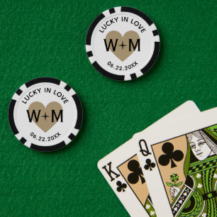 Wedding Favour Name Lucky In Love Cute Poker Chips