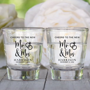 Wedding Favour New Mr Mrs Shot Glass