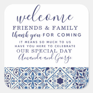 Wedding favour personalised thank you Sticker