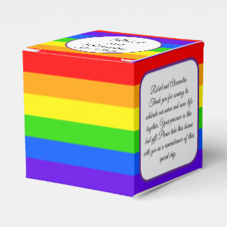 Wedding Favour - Personalizable Rainbow Design Box