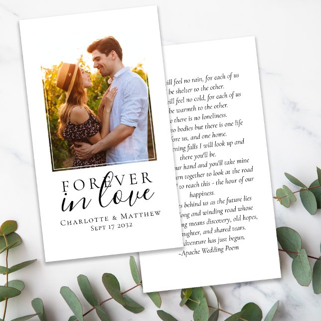 Wedding Favour Photo Keepsake Prayer Card (Creator Uploaded)